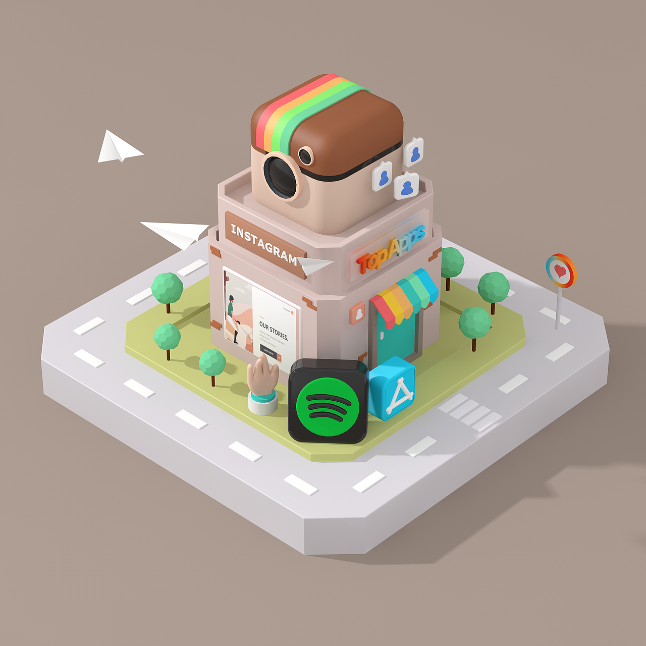 卡通场景（图ZMzM1MjY1NTQw） - 其他三维 - 站酷设计师无事忙pure原创素材 - 站酷ZCOOL