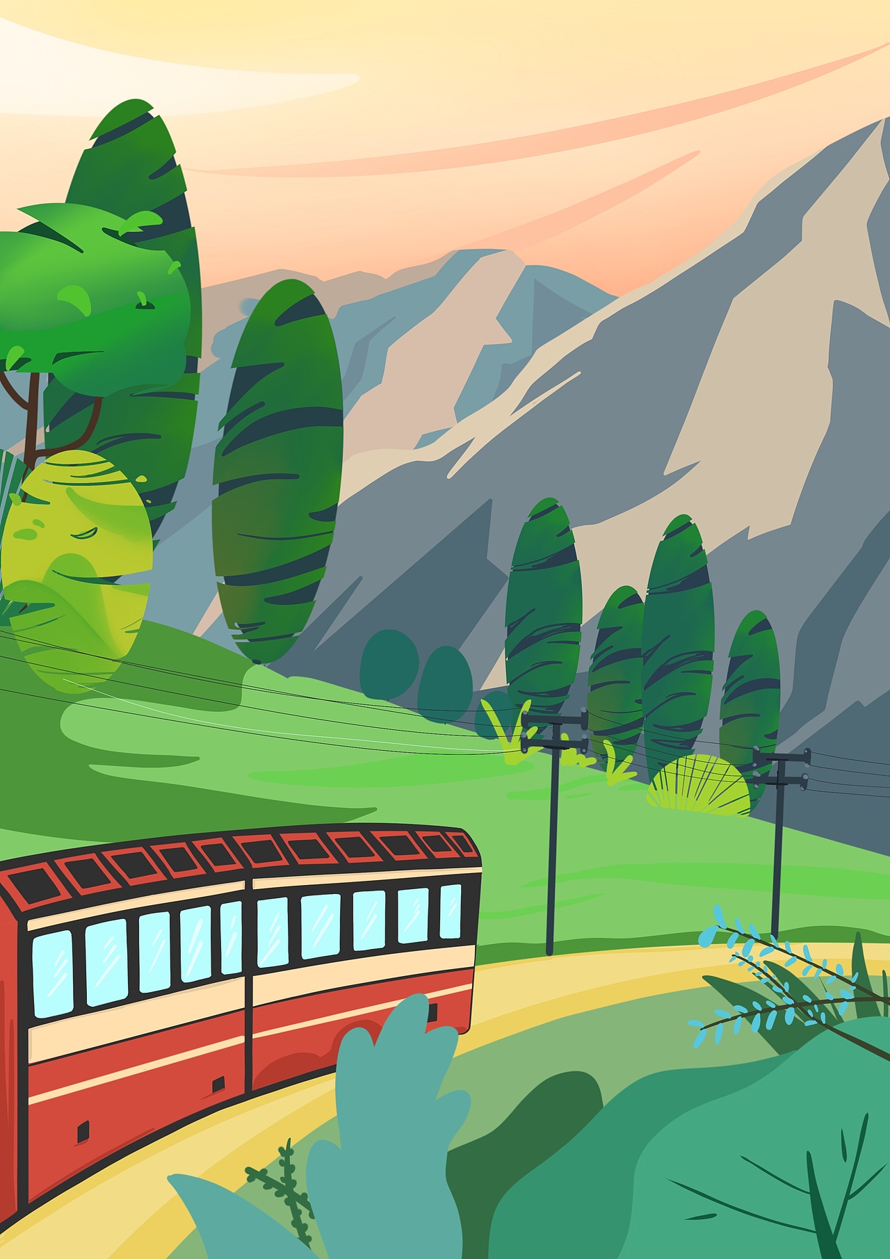 扁平风景系列（图ZMzMxNzgzNzky） - 创作习作 - 站酷设计师三三YM原创素材 - 站酷ZCOOL