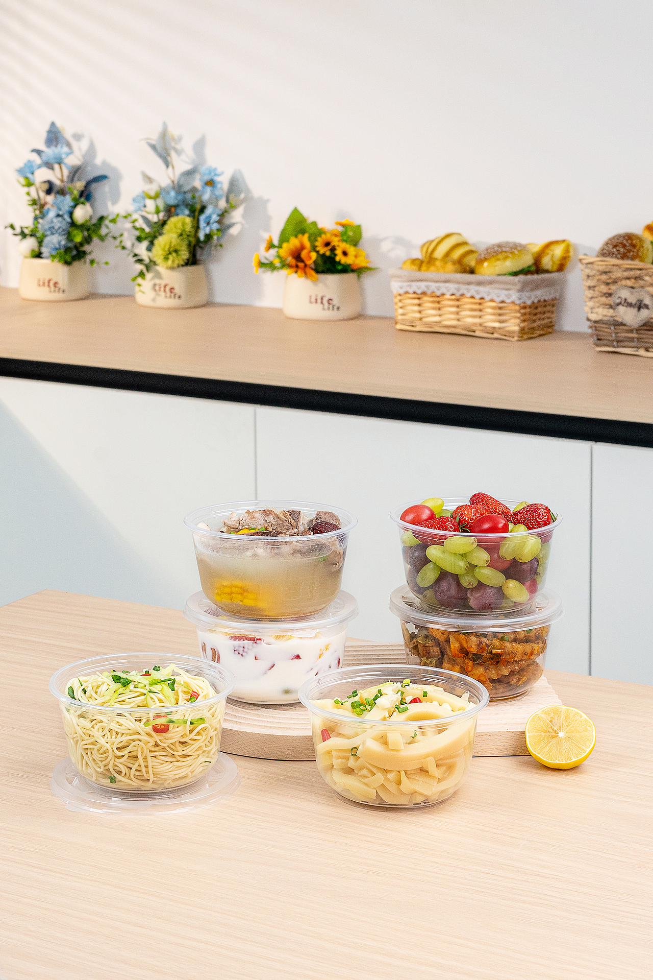 产品摄影丨一次性吸塑圆形餐盒系列