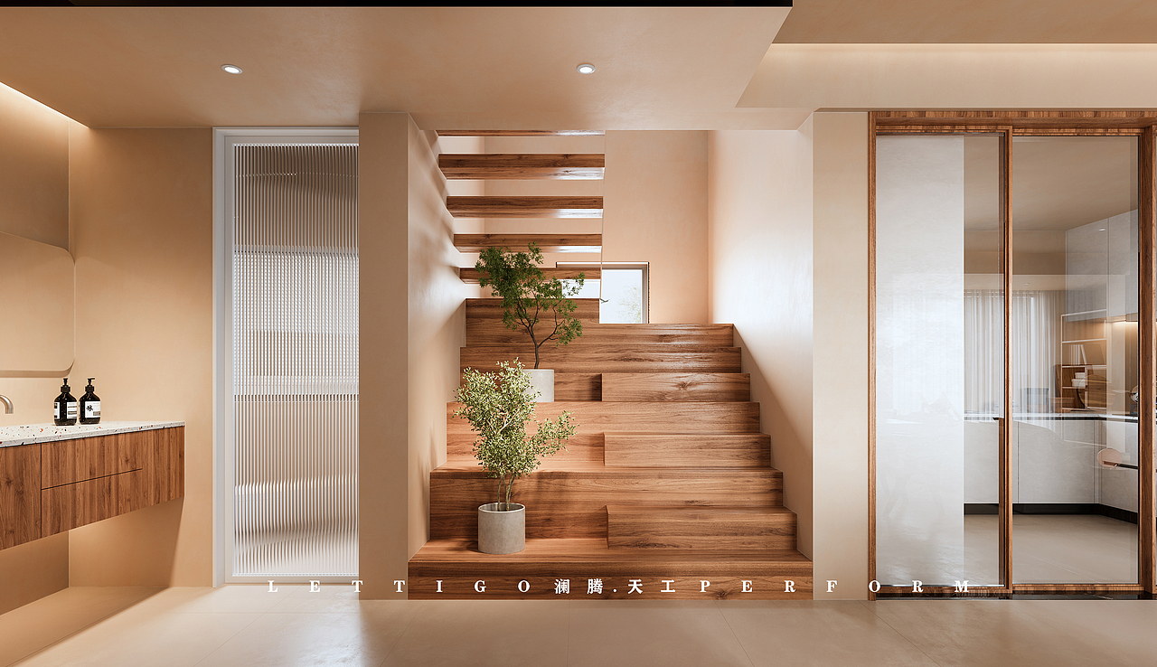 冬日温馨暖色调现代侘寂美学空间（图ZMzI1NTg2MzY4） - 家装设计 - 站酷设计师DesignerZtt186原创素材 - 站酷ZCOOL