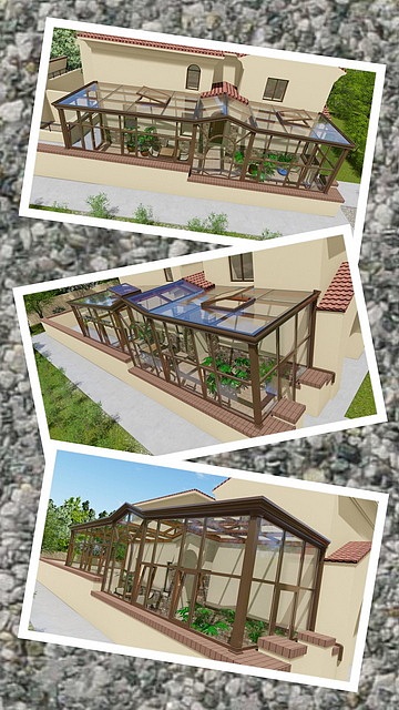 庭院装修阳光房设计方案效果图S1927（图ZMjk2ODYzMjg0） - 景观设计 - 站酷设计师芳廷阳光原创素材 - 站酷ZCOOL