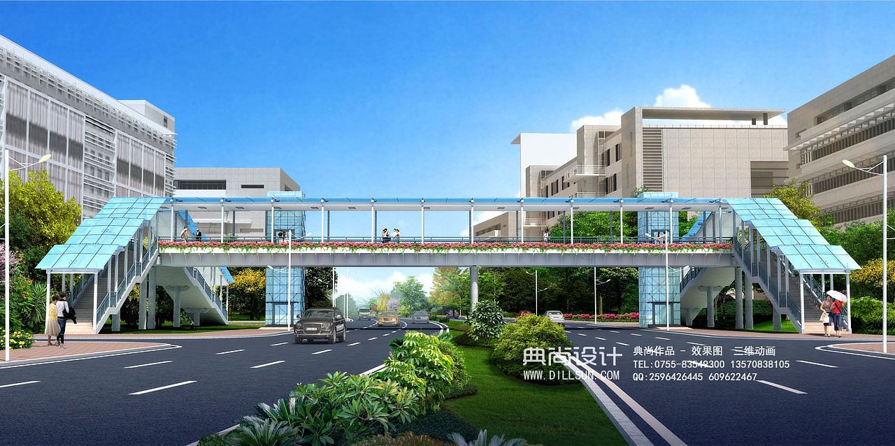 人行天桥效果图1_典尚设计三维影像-站酷zcool