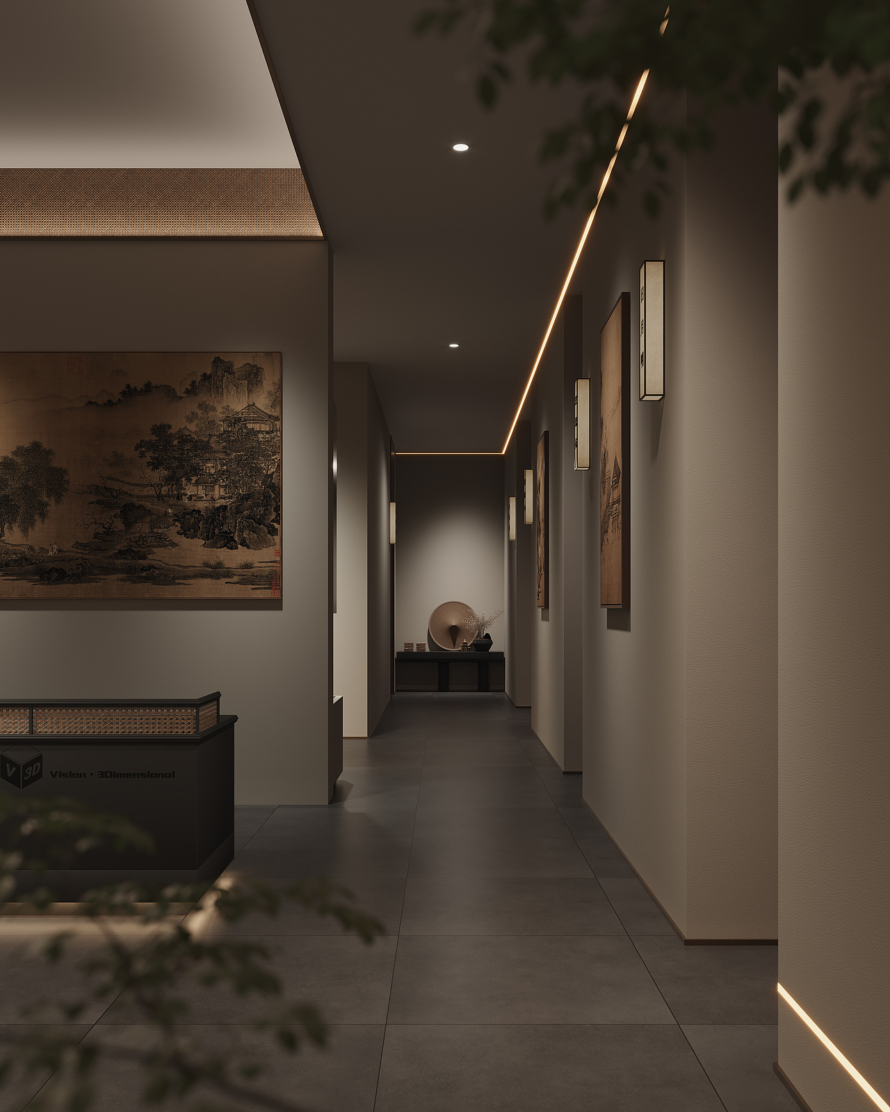【茶空间渲染】（图ZMzA0NzQ2NjI4） - 商业空间设计 - 站酷设计师QX丨VISION原创素材 - 站酷ZCOOL