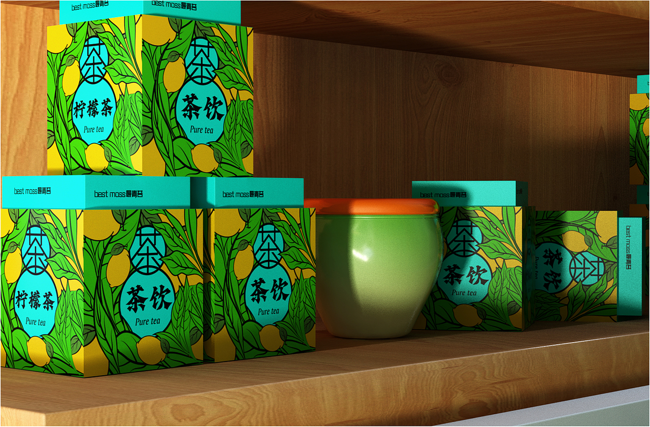 最青苔现代茶馆品牌构建