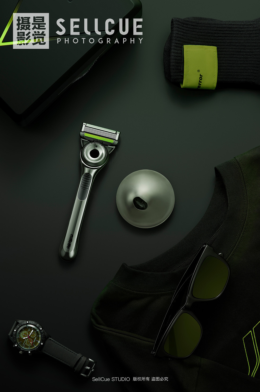 吉列剃须刀 摄影修图 X 是觉摄影