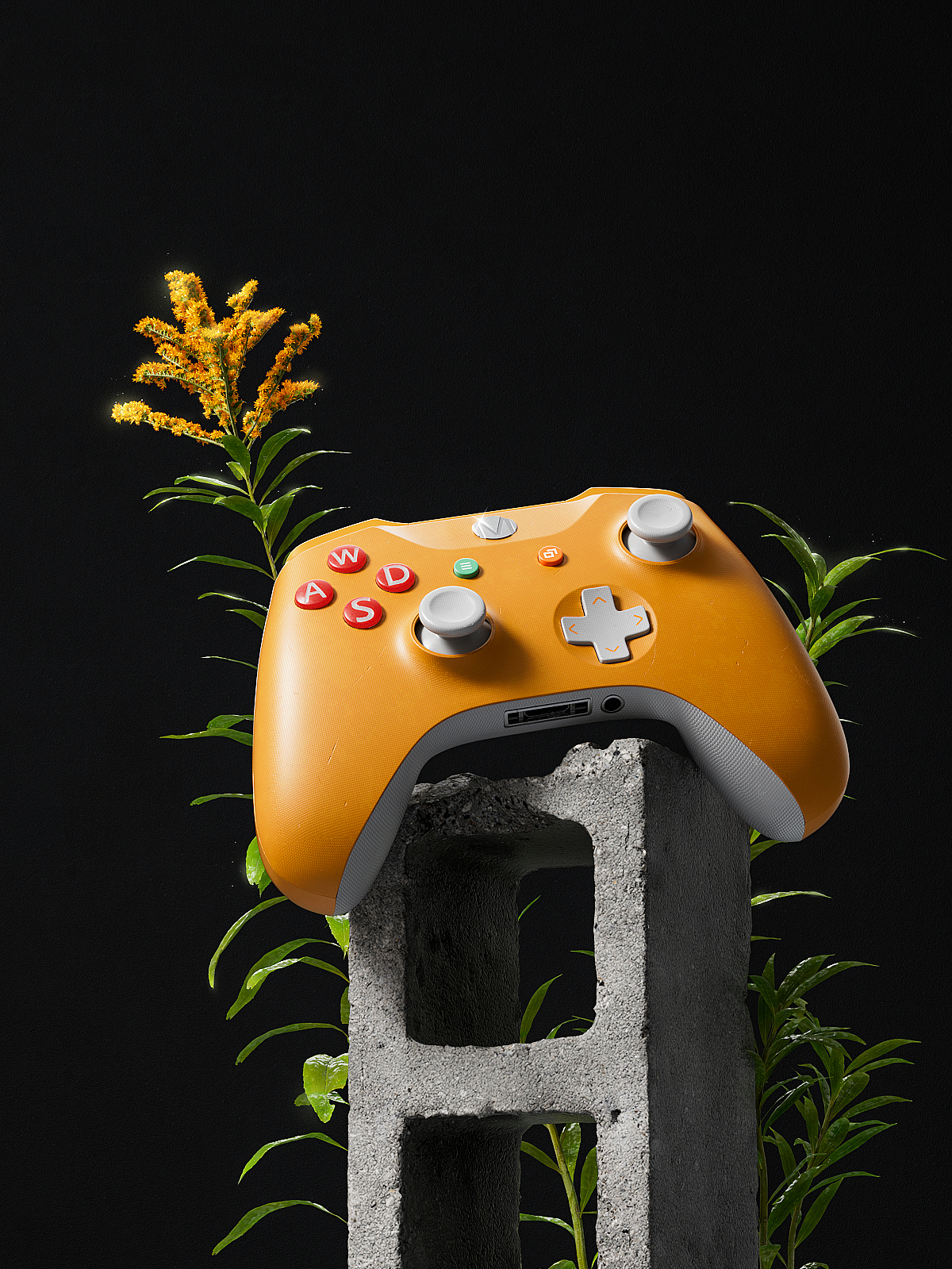 个护卷发棒/游戏手柄/产品渲染