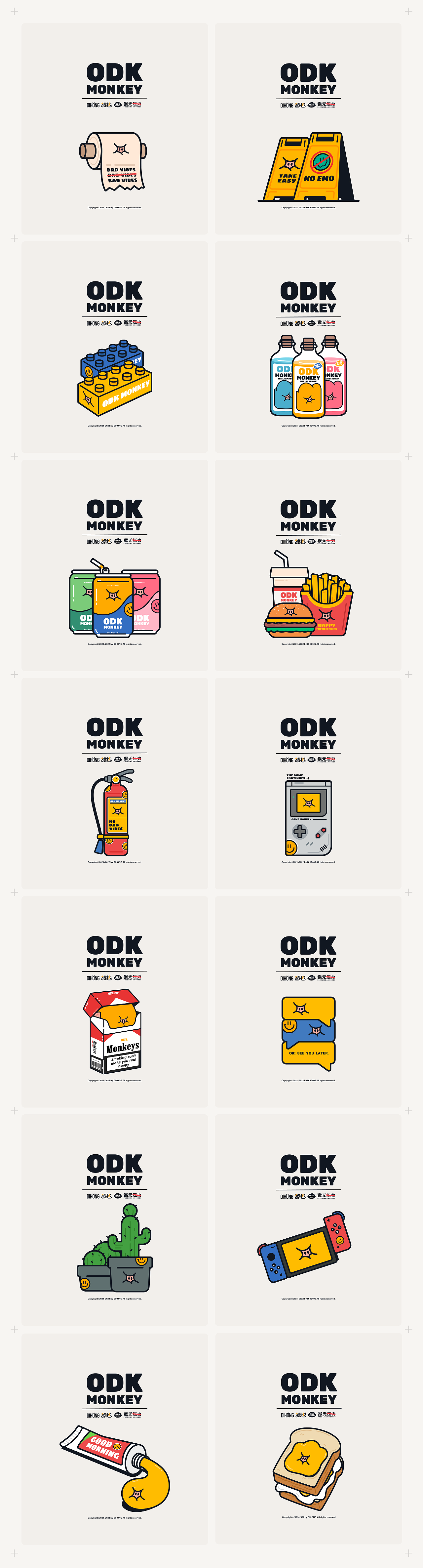 ODK MONKEY（图ZMzAzMDA5NzU2） - IP形象 - 站酷设计师酷酷迪01原创素材 - 站酷ZCOOL