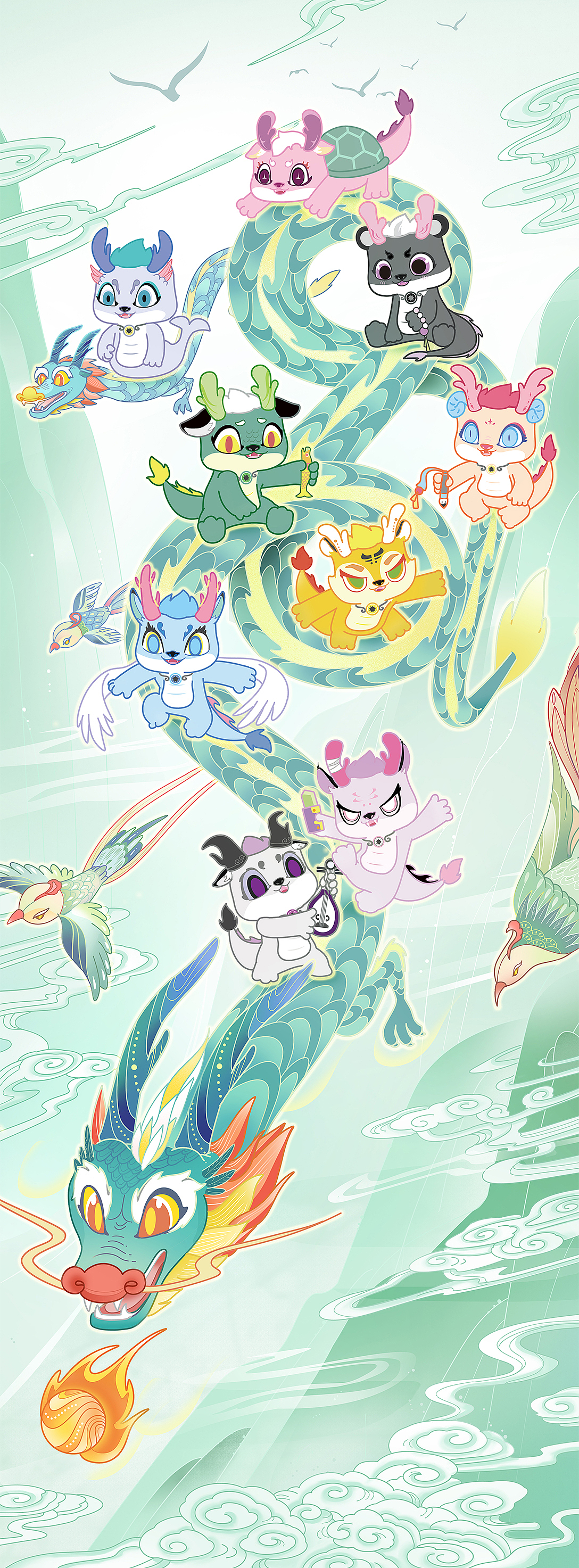 【九龙子】- 龙年IP形象设计（图ZMzYzOTMwNzIw） - IP形象 - 站酷设计师飞羽繁原创素材 - 站酷ZCOOL