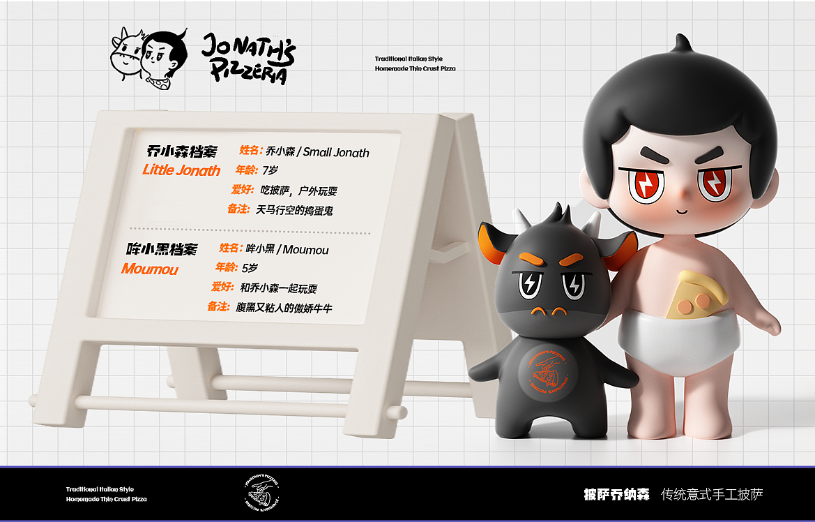【乔纳森披萨】-餐饮原创品牌IP设计-微光实验室（图ZMzUwMjgzNjY0） - IP形象 - 站酷设计师微光Light_原创素材 - 站酷ZCOOL