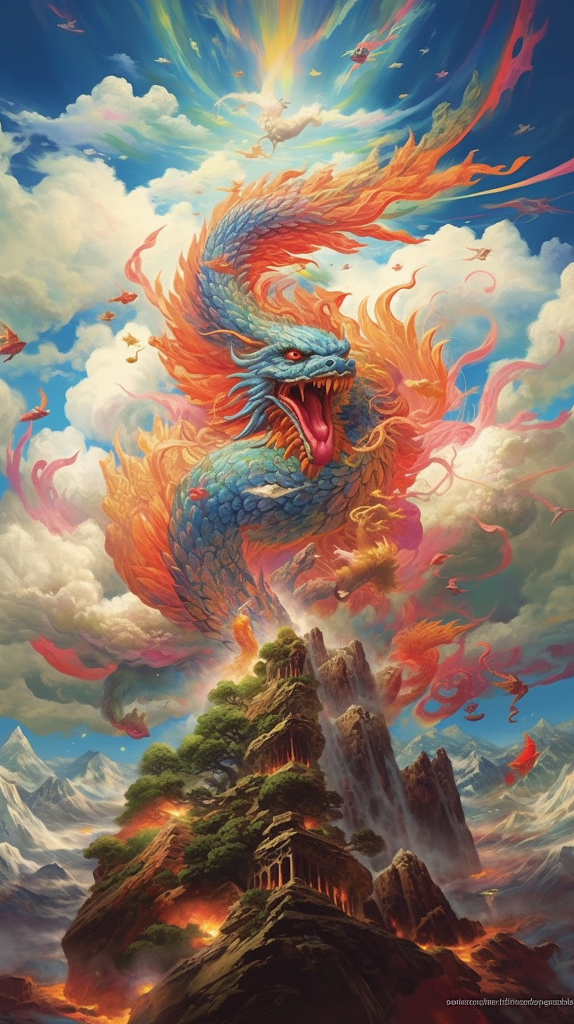 祥龙出世（图ZMzUzNjg3NjMy） - 商业插画 - 站酷设计师AMU木原创素材 - 站酷ZCOOL