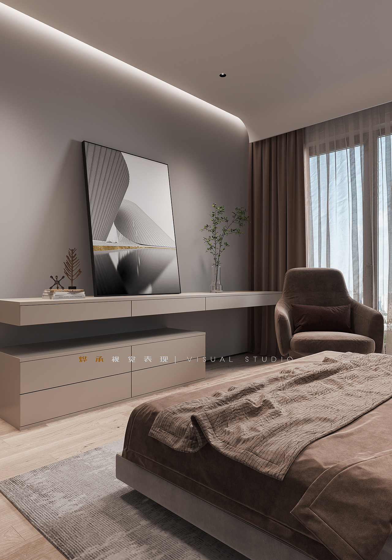 现代叠墅卧室（图ZMzEwMDY3NzA4） - 家装设计 - 站酷设计师烨承设计表现原创素材 - 站酷ZCOOL