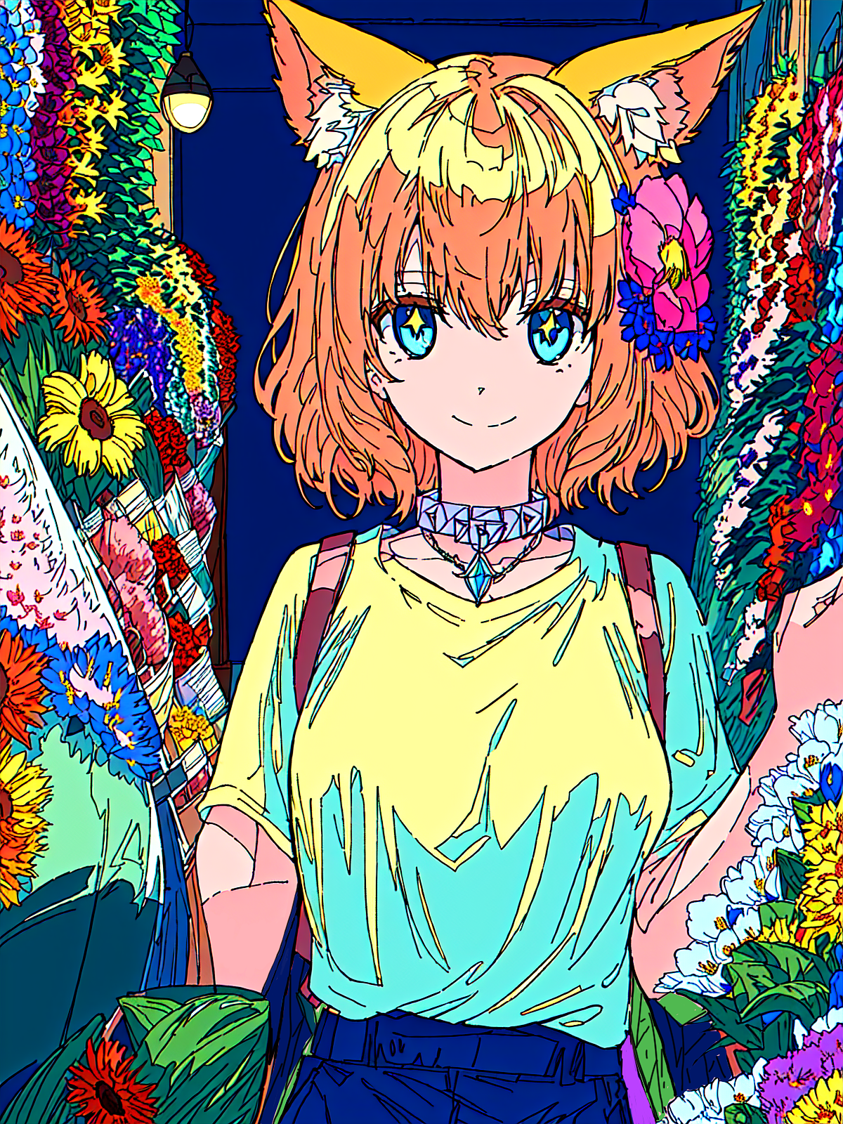 特殊风格的二次元插画（图ZMzM1NzM0OTA0） - AI作品 - 站酷设计师野渡由里品牌设计原创素材 - 站酷ZCOOL