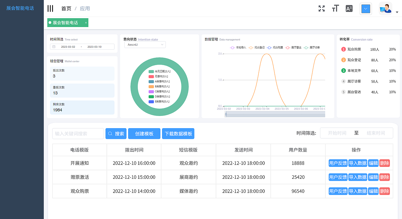 PC端后台部分页面