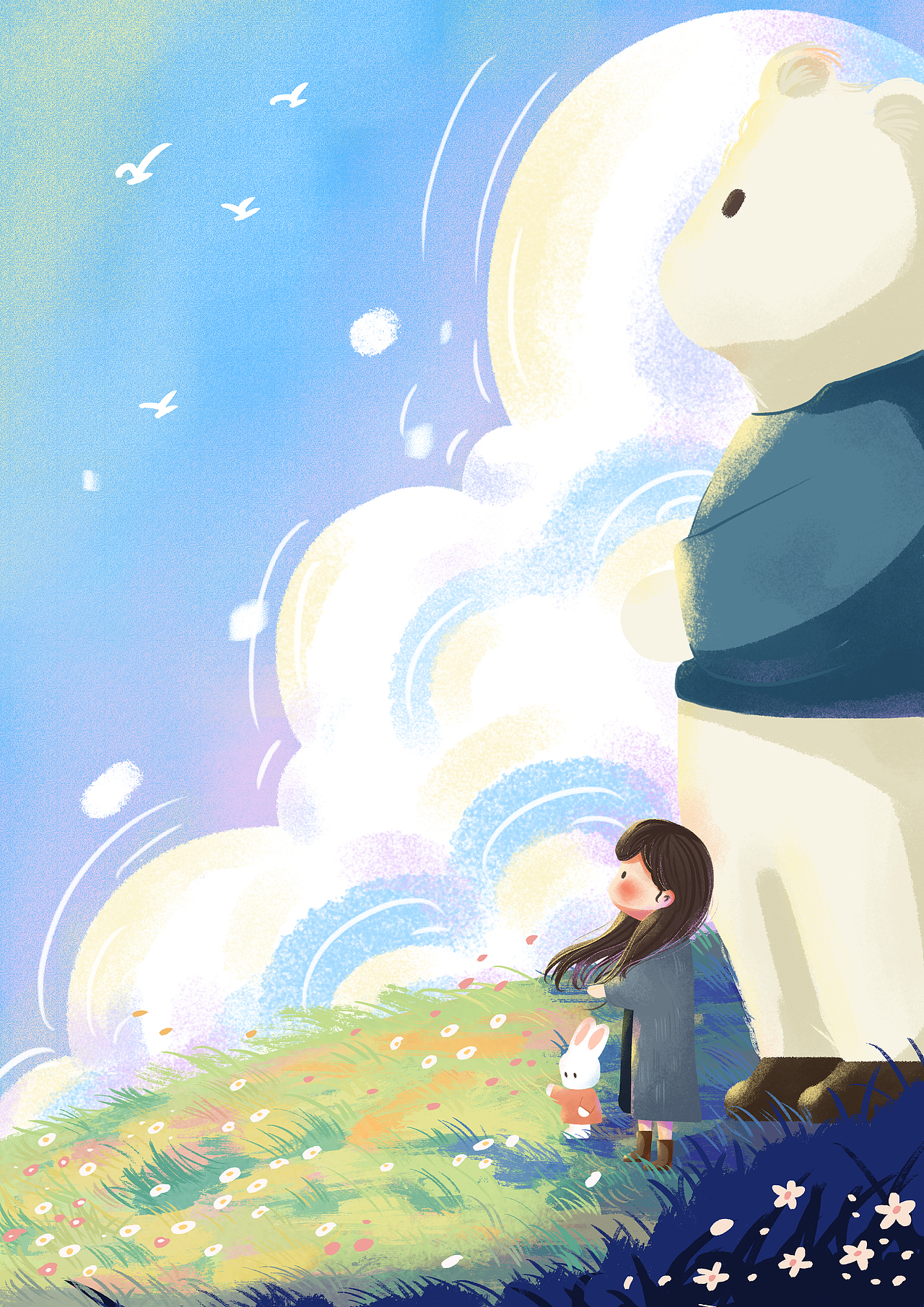 夏天的风（图ZMzA5NzY3OTM2） - 商业插画 - 站酷设计师努力画图的兔子原创素材 - 站酷ZCOOL