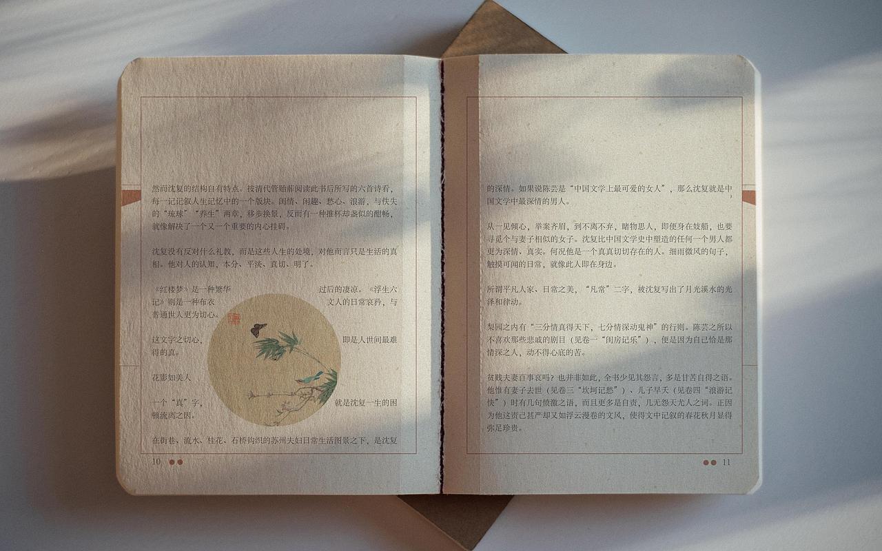 书籍设计——摘自《浮生六记》