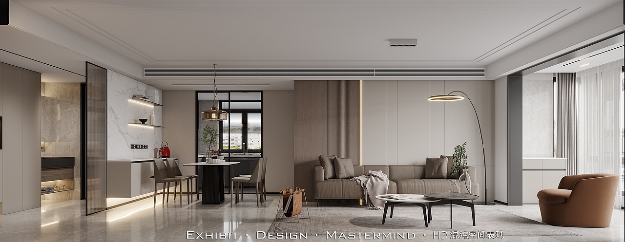 现代轻奢风客餐厅案例 ▏混沌空间表现