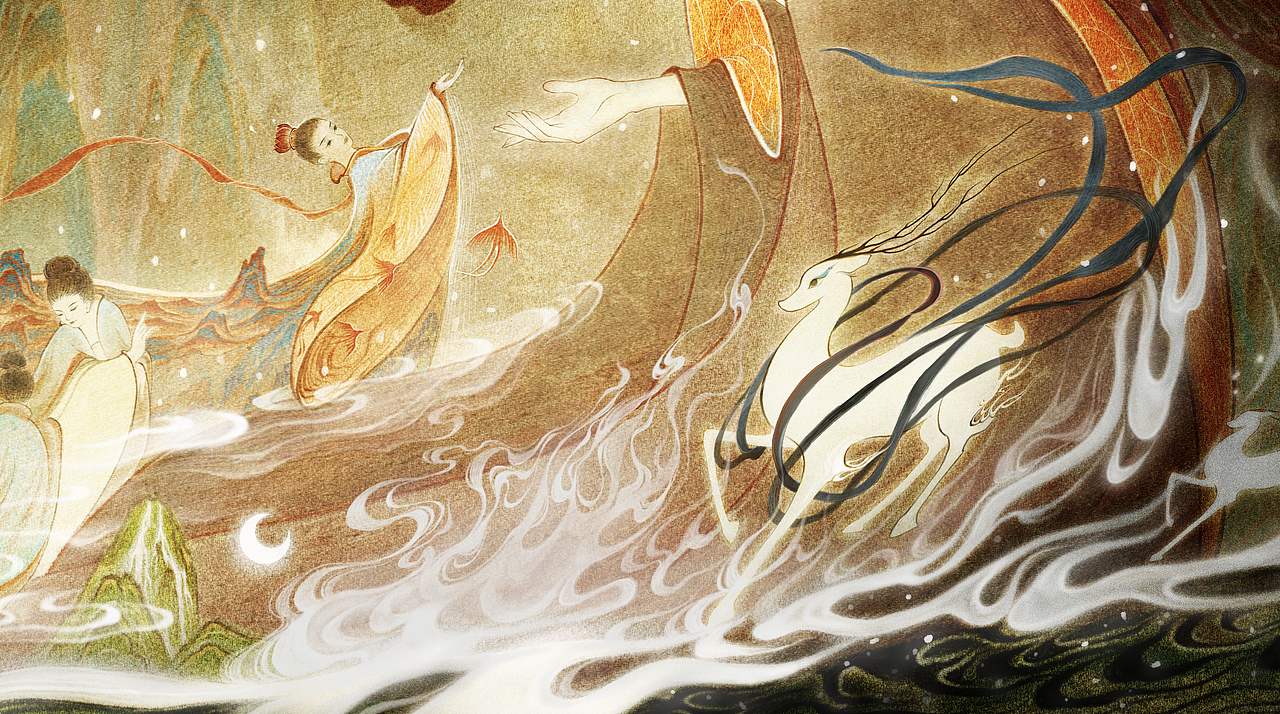 《梦游敦煌》一（图ZMzA4Nzk4NTQ4） - 绘本 - 站酷设计师桉年annian原创素材 - 站酷ZCOOL