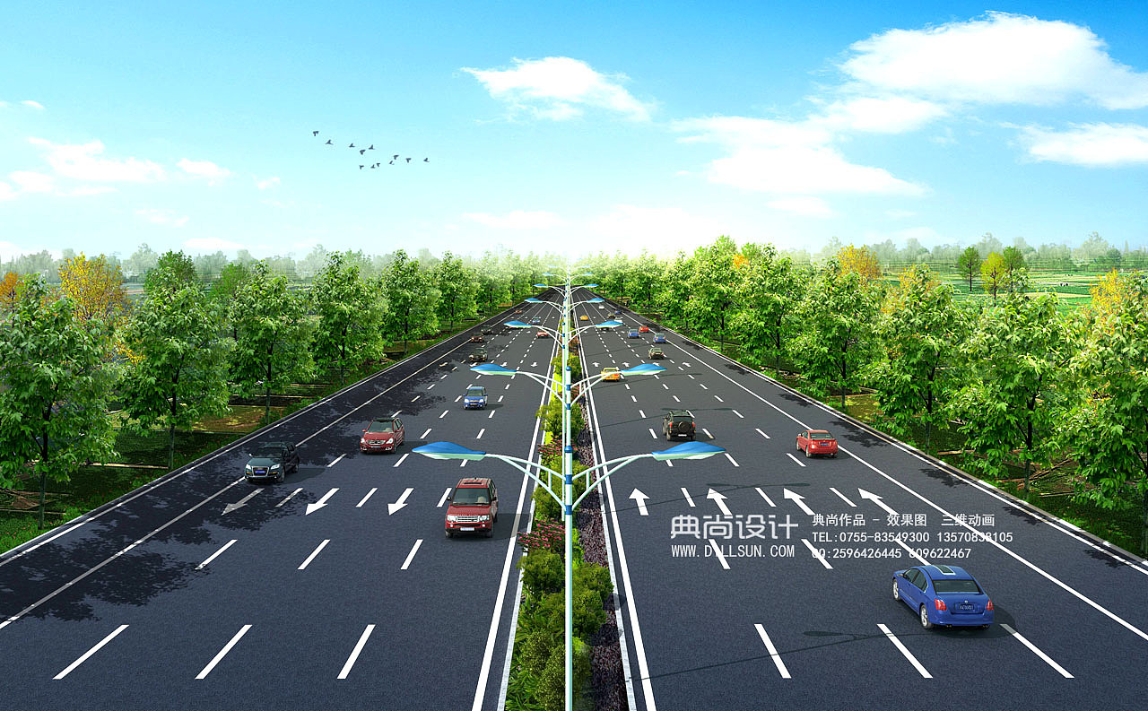 道路园林效果图2