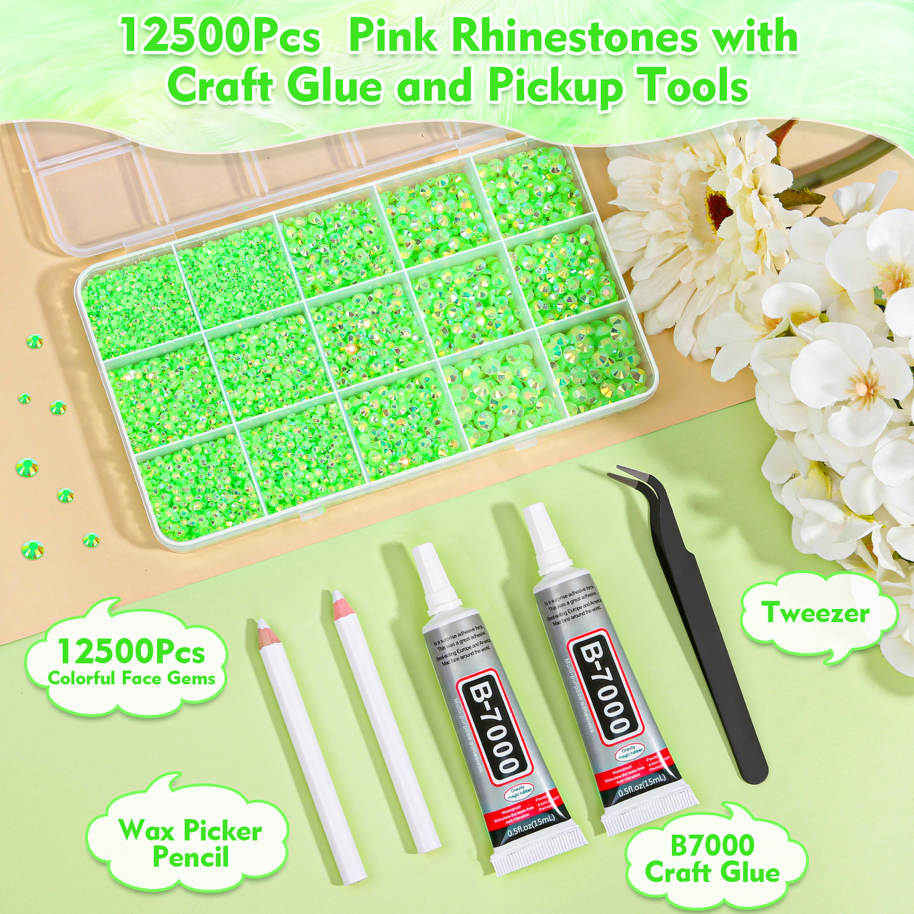 亚马逊主图设计-彩色水钻-彩色风格搭配摄影--多套合集