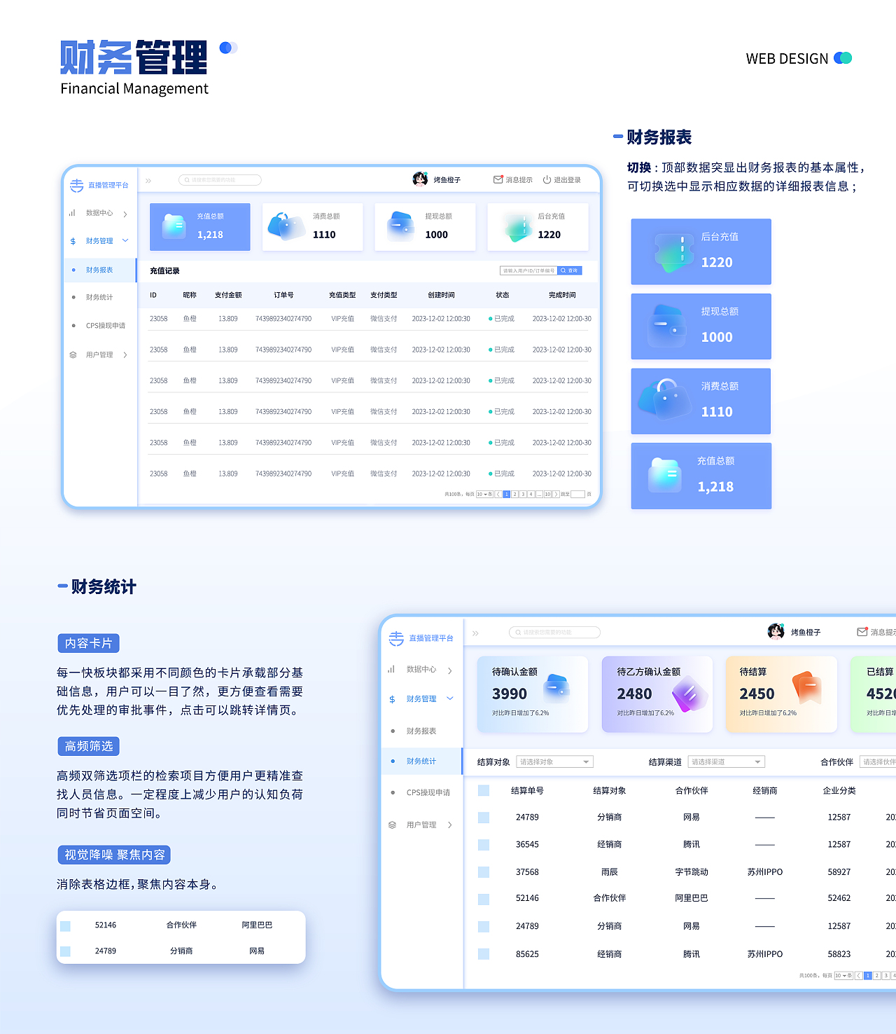 B端設(shè)計—直播管理平臺（圖ZMzY1NDExNzI4） - APP界面 - 站酷設(shè)計師魚橙原創(chuàng)素材 - 站酷ZCOOL