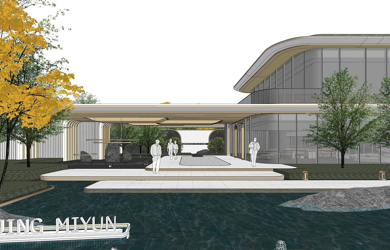 旭辉北京密云示范区景观SU模型下载