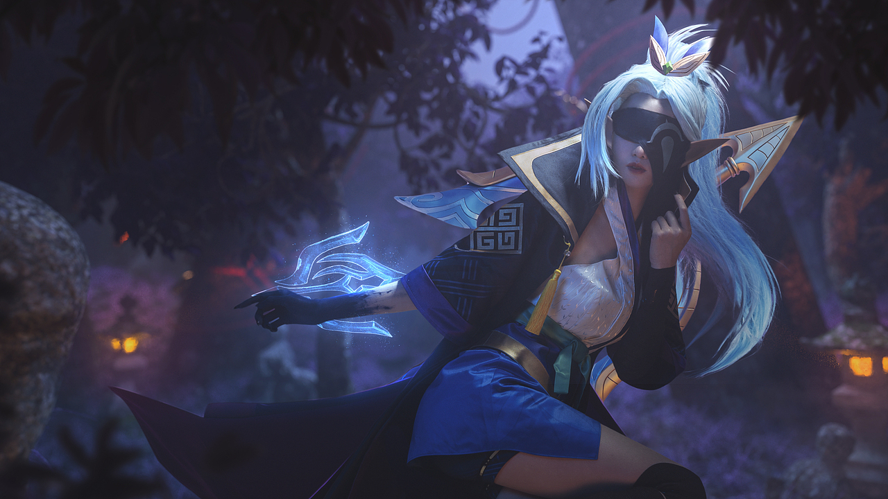 【cos】LOL-灵魂莲华—薇恩，3D+真人cos摄影后期