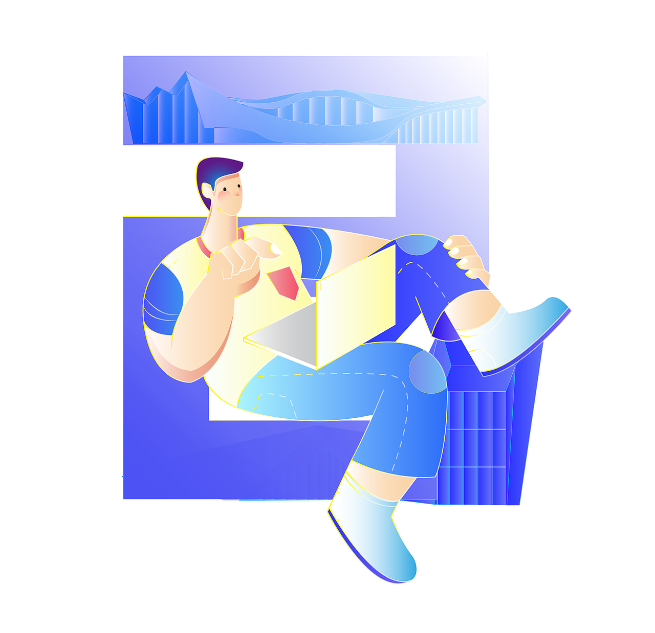 建筑公司2023校招原创插画