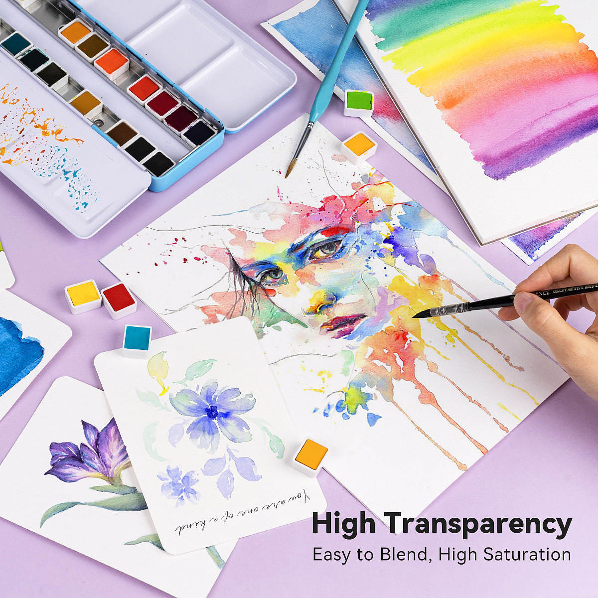 跨境电商 - 固体水彩珠光颜料亚马逊套图拍摄设计