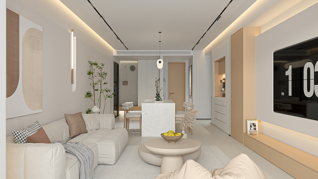 奶油风家装（图ZMzQ1OTI0NDI0） - 家装设计 - 站酷设计师李工起床画图原创素材 - 站酷ZCOOL