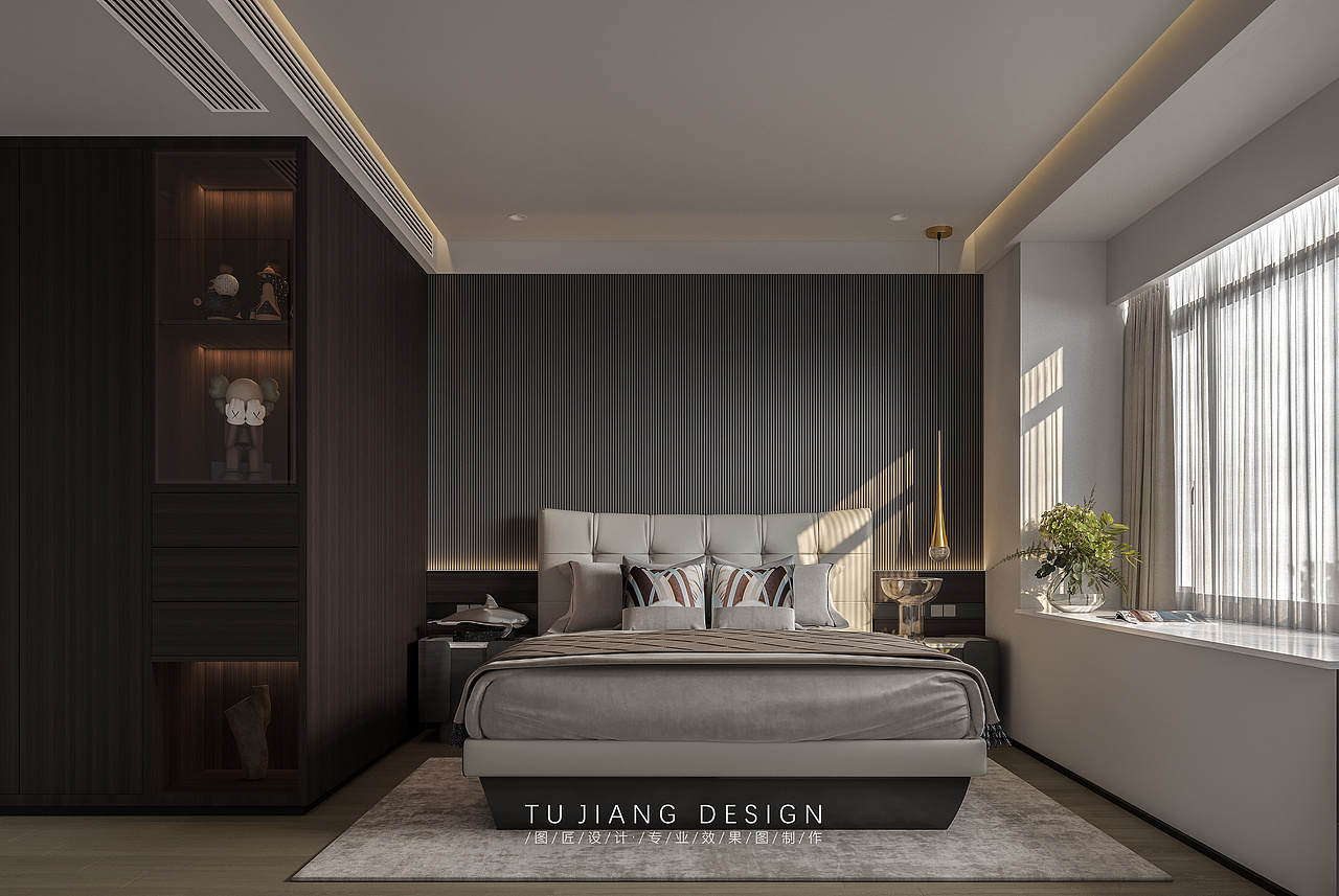 黑白灰的整体装修简洁明了，没有奢华的装饰或精美家具