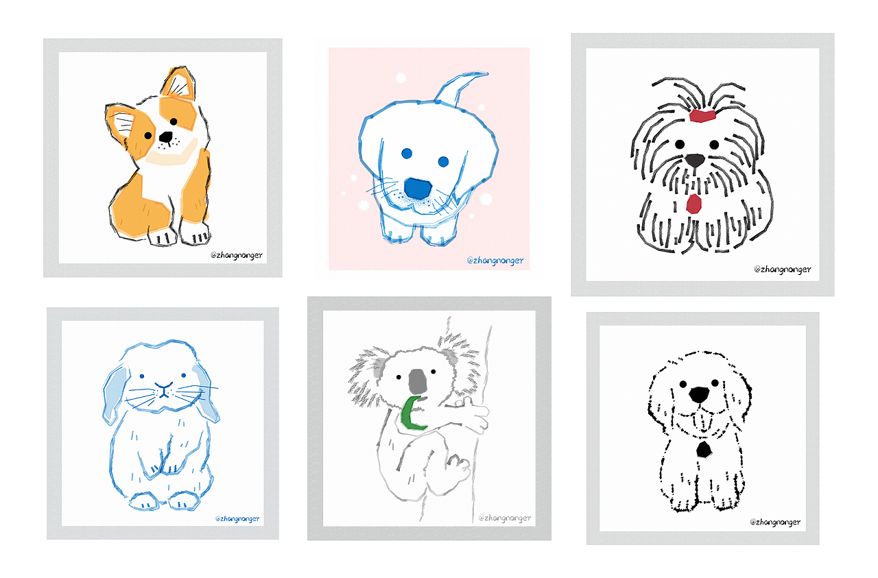 最近【拼贴实验和速写本】