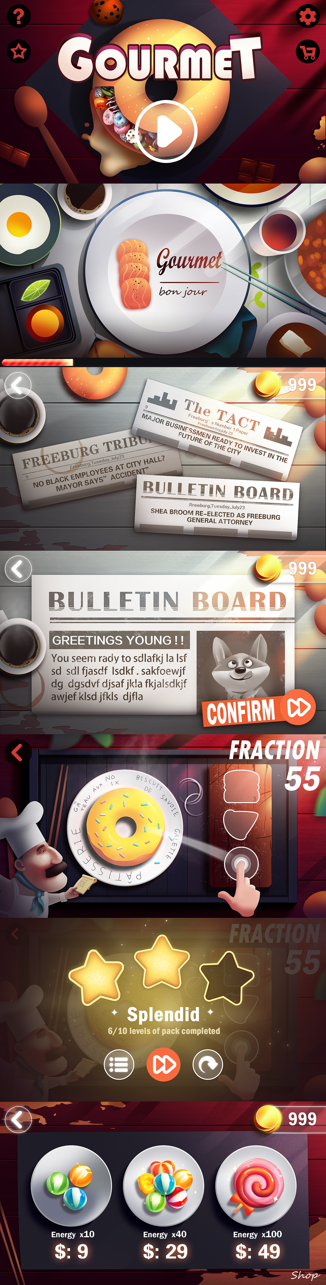 欧美Q版游戏UI练习