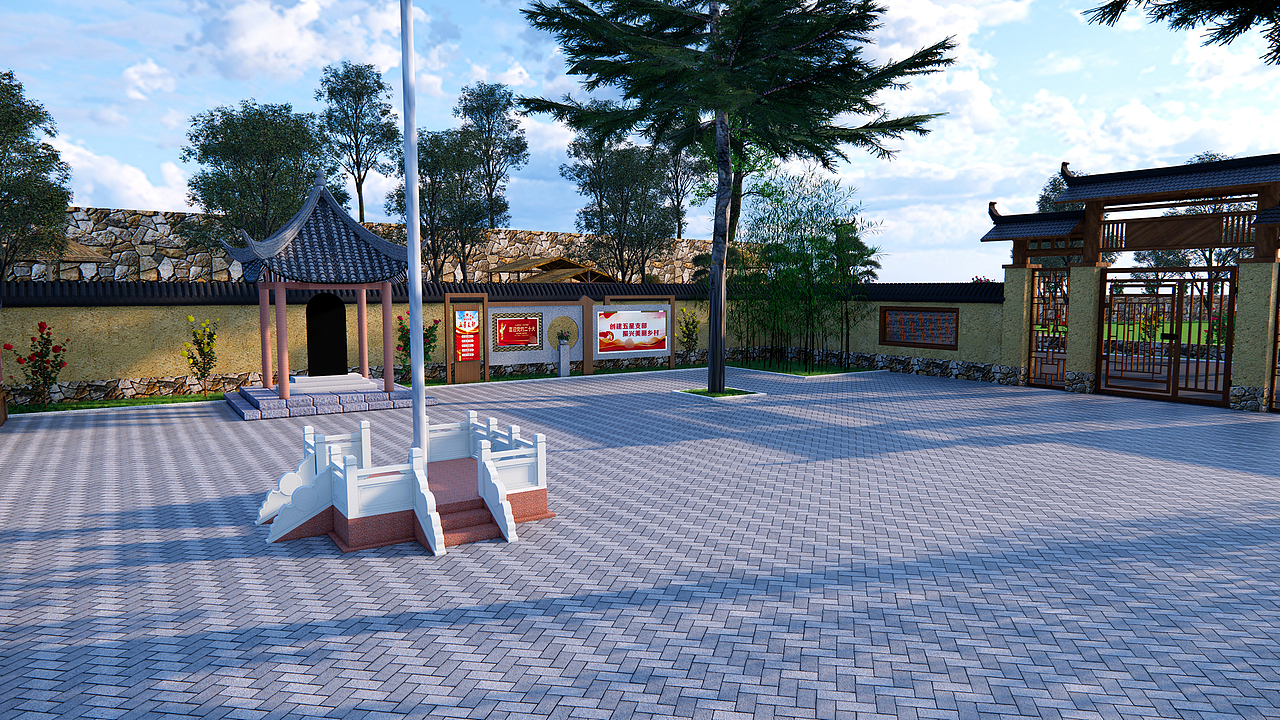 美丽乡村效果图（图ZMzIyMzMwMzUy） - 其他三维 - 站酷设计师指尖丨Design原创素材 - 站酷ZCOOL