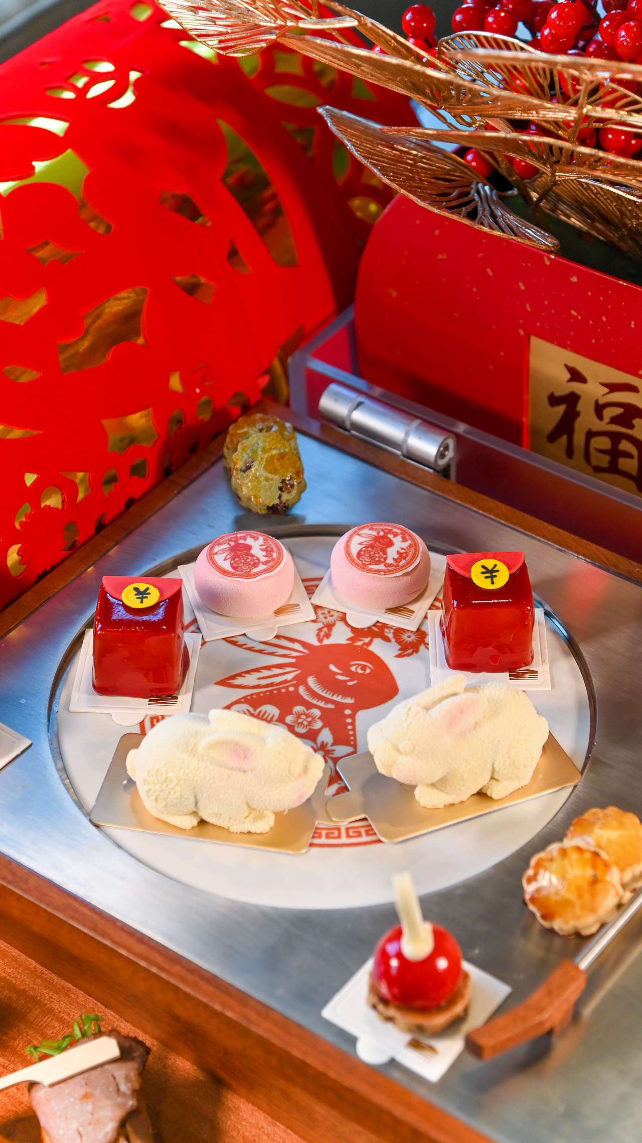 新年兔年国风下午茶甜品蛋糕（图ZMzUwMTI5NTQ4） - 美食摄影 - 站酷设计师Nicegir1原创素材 - 站酷ZCOOL