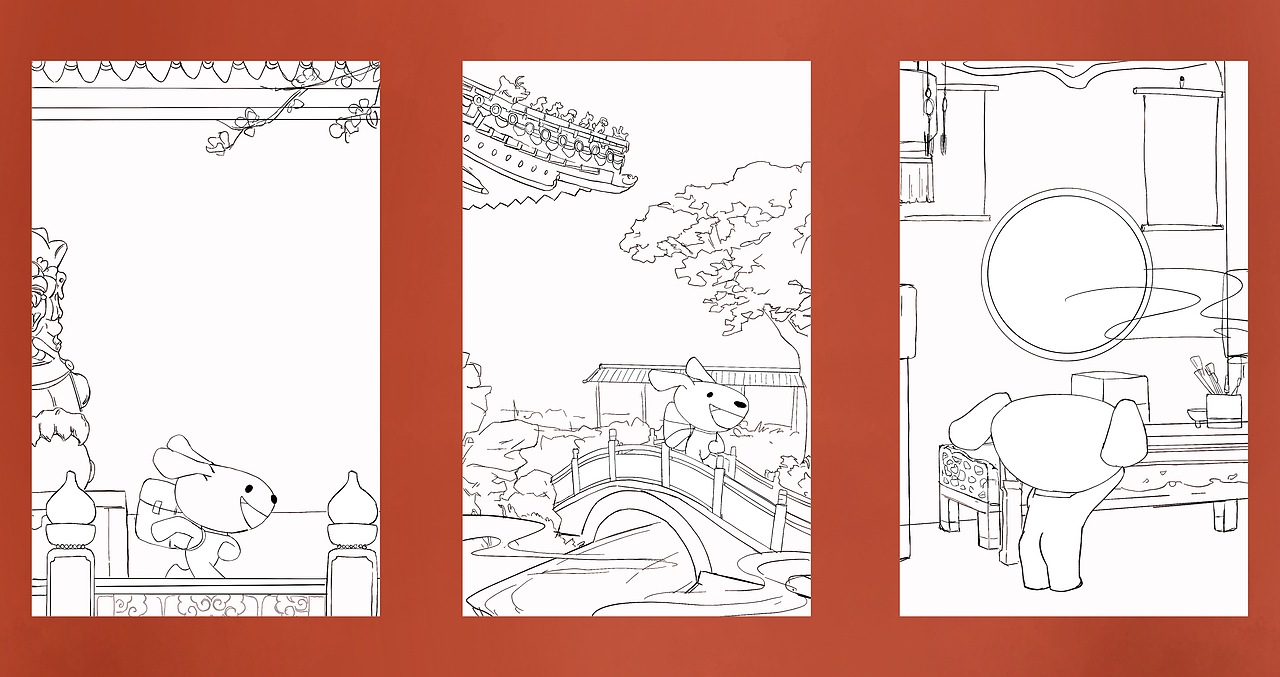 京东物流X上新了故宫 年货节预热海报（图ZMzMzNTU0NDQ0） - 商业插画 - 站酷设计师二毛叔叔原创素材 - 站酷ZCOOL