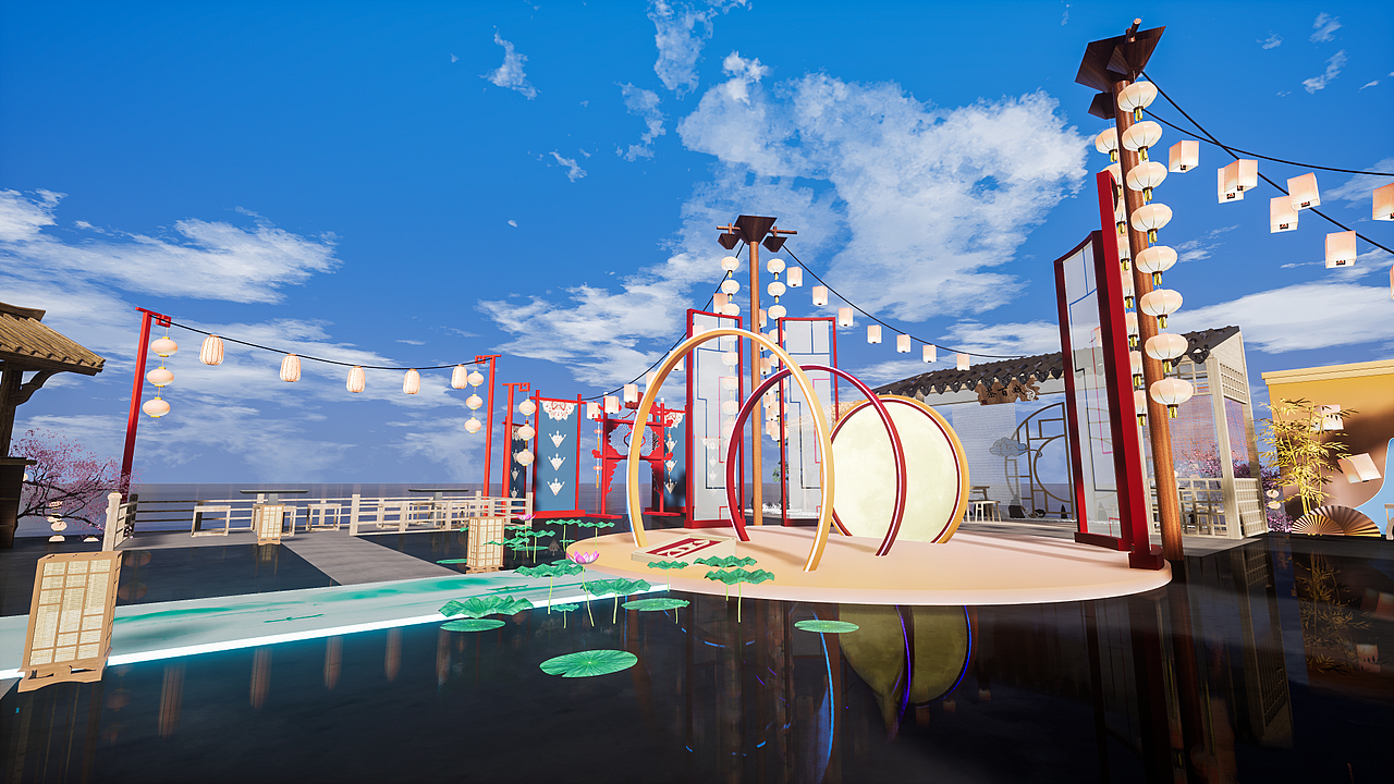 中秋美陈（图ZMzE0Nzc3ODY0） - 场景 - 站酷设计师冷颜ff原创素材 - 站酷ZCOOL