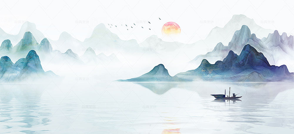 中国风意境水墨山水画（图ZMzUxNzQ2OTgw） - 商业插画 - 站酷设计师心灵艺坊原创素材 - 站酷ZCOOL