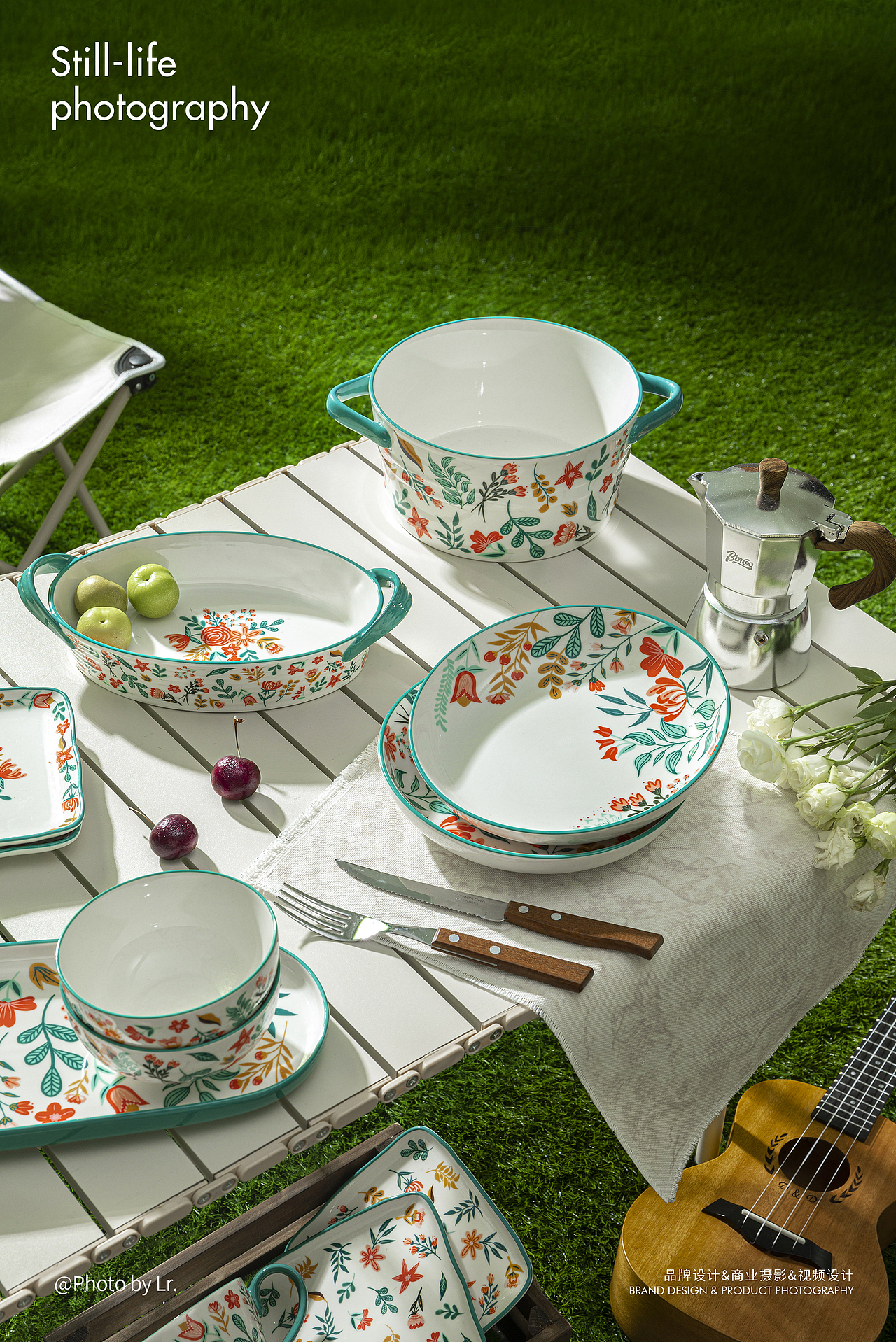 京造秘密花园餐具拍摄「野餐、轻快」