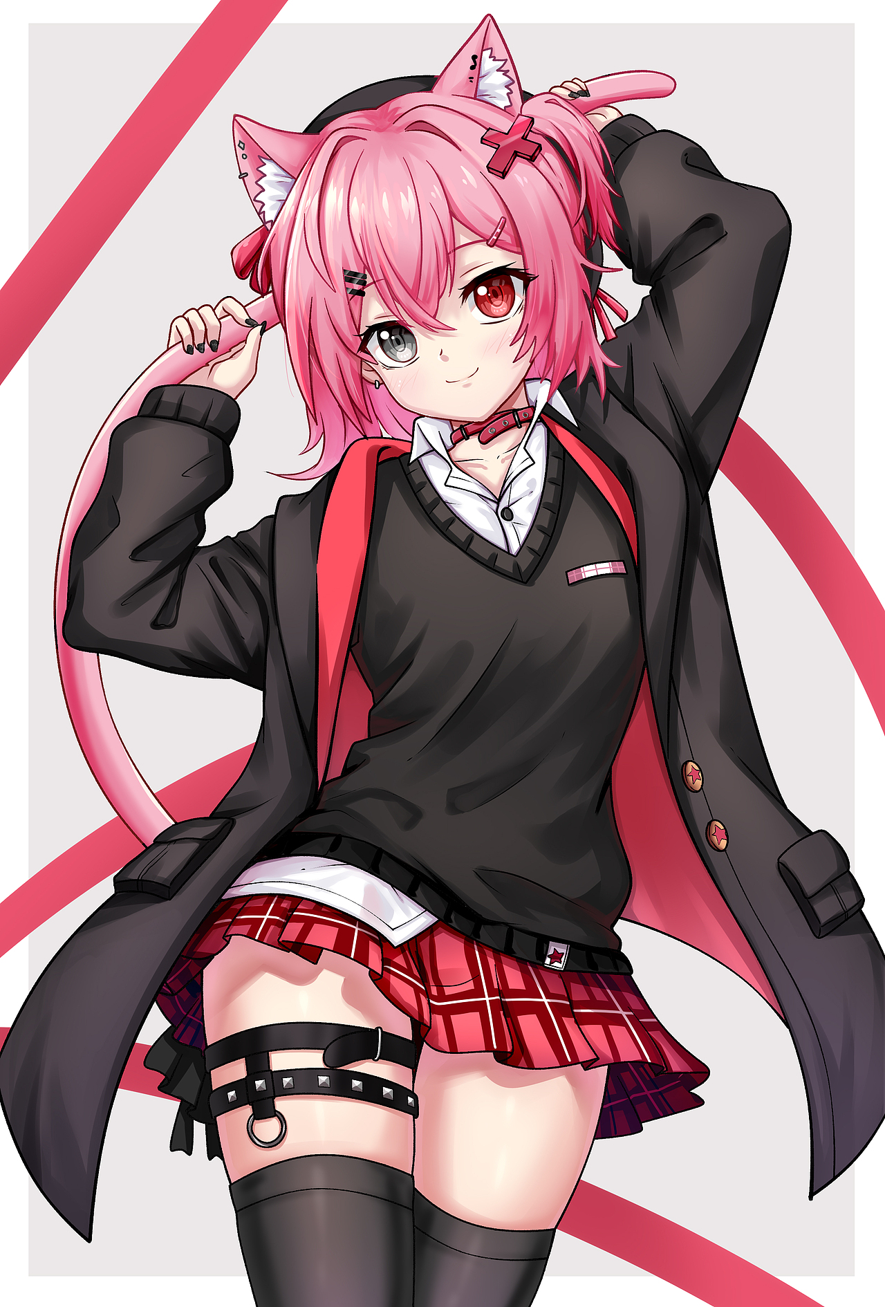 粉色猫娘（图ZMzYyNDUxNjM2） - 创作习作 - 站酷设计师菠萝啤零原创素材 - 站酷ZCOOL