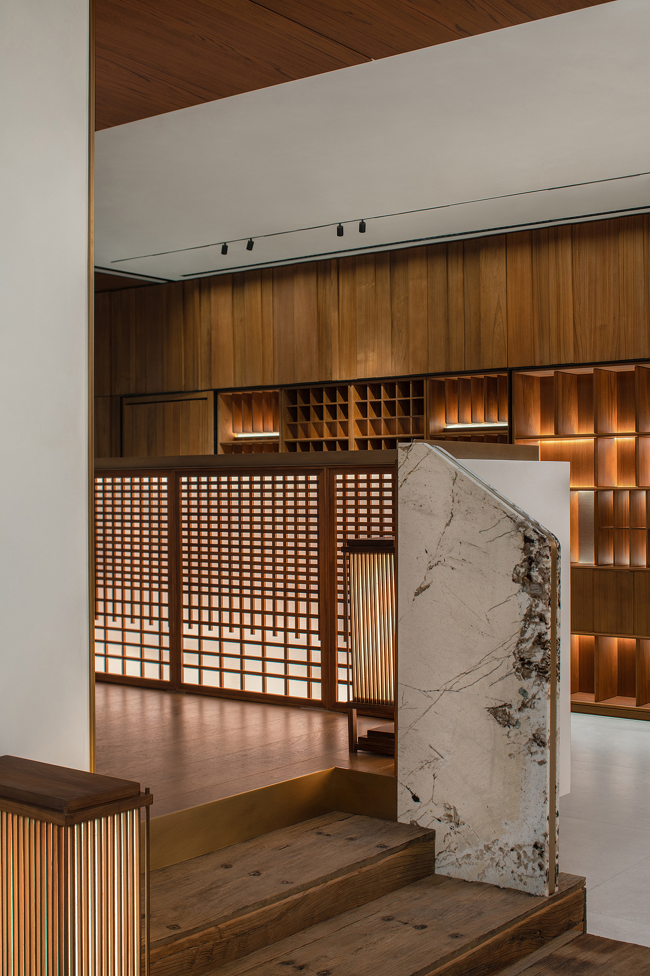 蜂鸟设计×本木展厅｜一种材料与当代建构的情绪平衡（图ZMzIzMzQ2ODAw） - 商业空间设计 - 站酷设计师空间设计美学原创素材 - 站酷ZCOOL