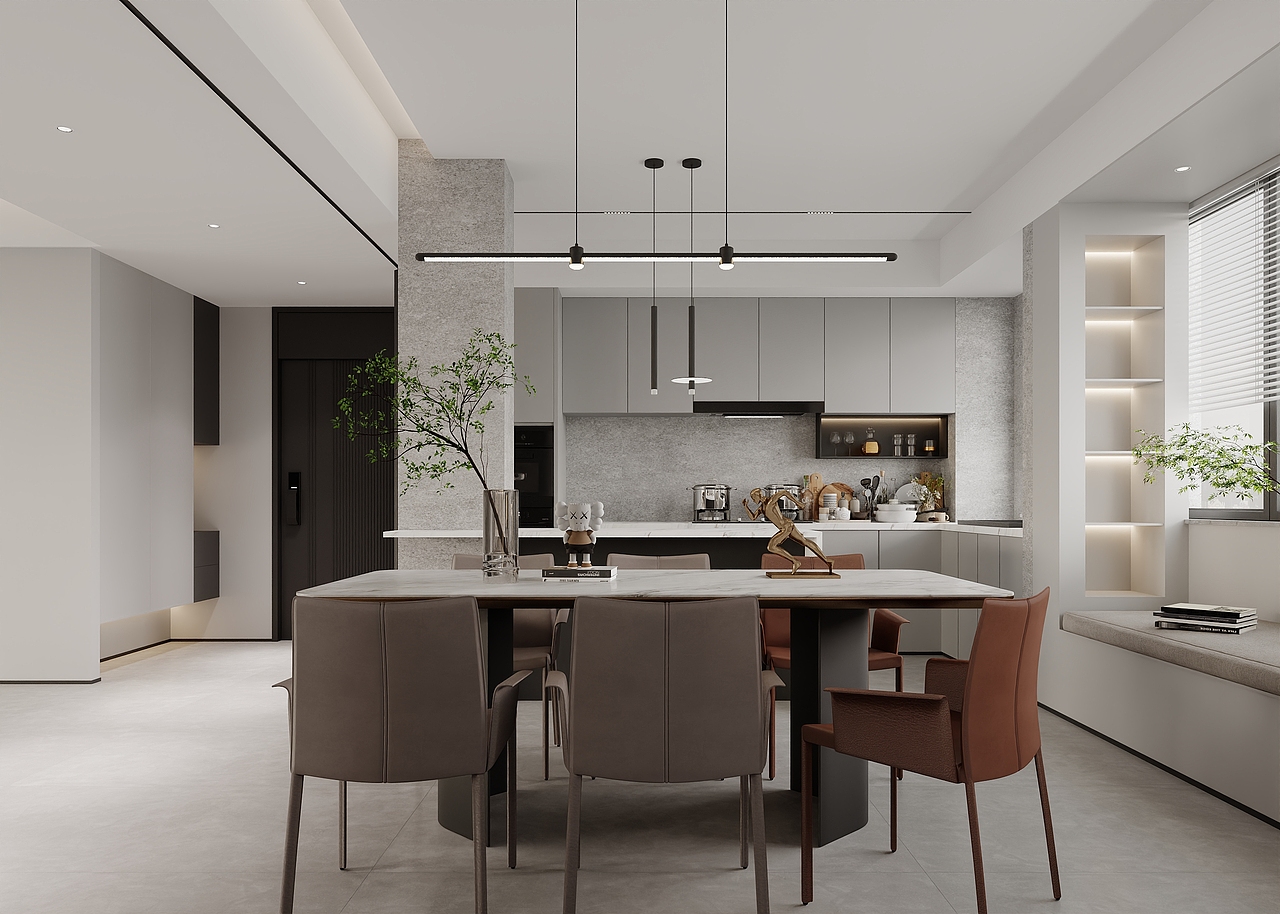 现代极简|奶油|克莱因蓝|重奢|法式奶油|侘寂（图ZMzE5MjA4NjAw） - 建筑/空间 - 站酷设计师一心只为做图人原创素材 - 站酷ZCOOL