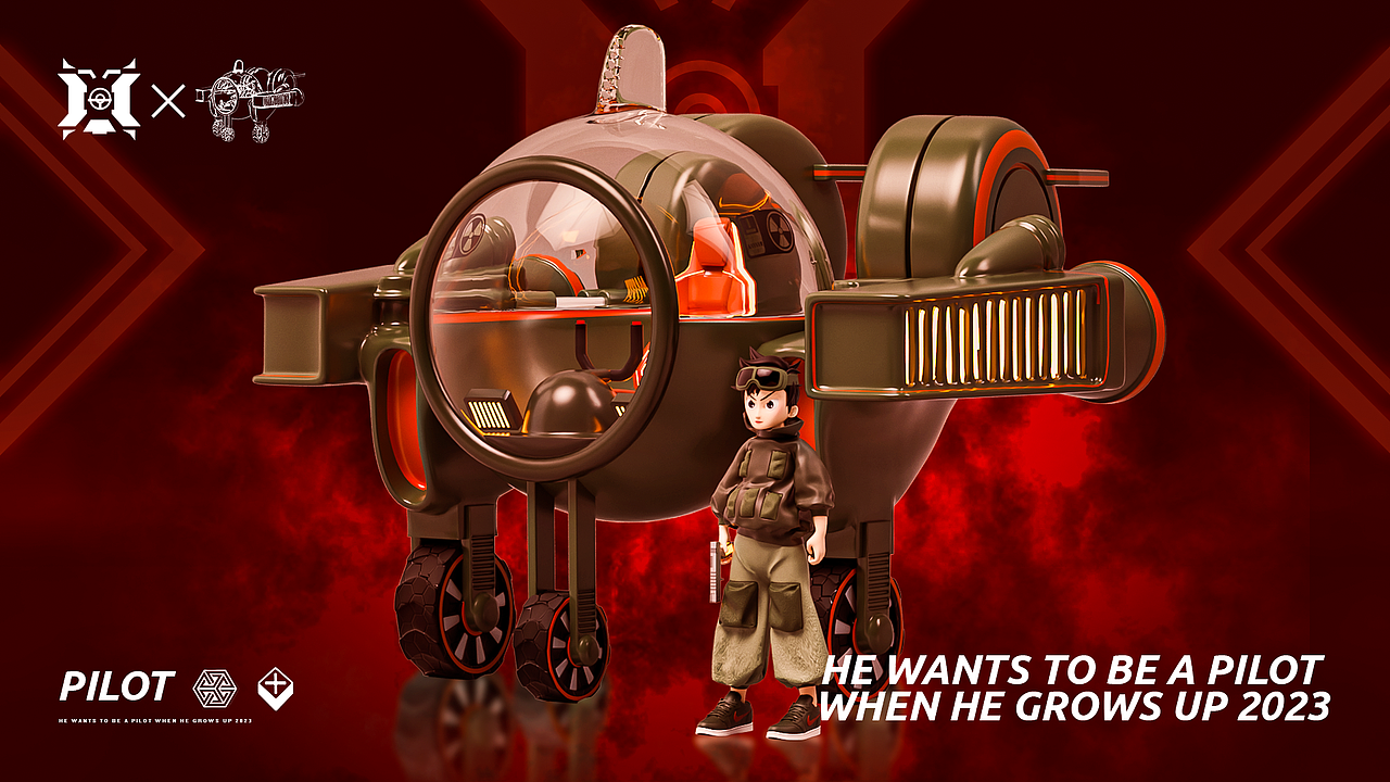 3D卡通形象IP设计丨飞行员丨机甲（图ZMzQ1Njg0NzAw） - 人物/生物 - 站酷设计师树懒C4D原创素材 - 站酷ZCOOL