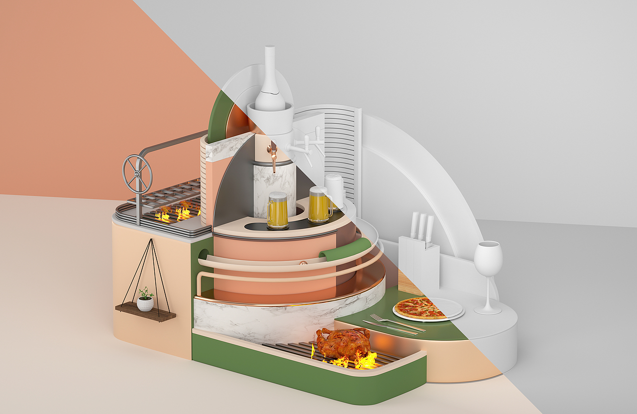 C4D练习（图ZMzEwNjQ2MjA0） - 其他三维 - 站酷设计师童零原创素材 - 站酷ZCOOL