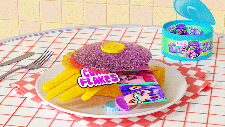 C4D动态学员Hakuer-卡通色彩动态临摹