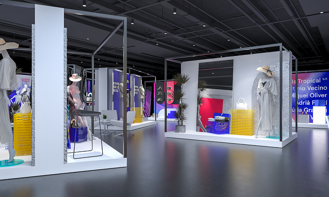 活动 时装周 时尚产业会 外场布置 静态展（图ZMzQ5NzE1MDM2） - 展陈设计 - 站酷设计师islanin原创素材 - 站酷ZCOOL