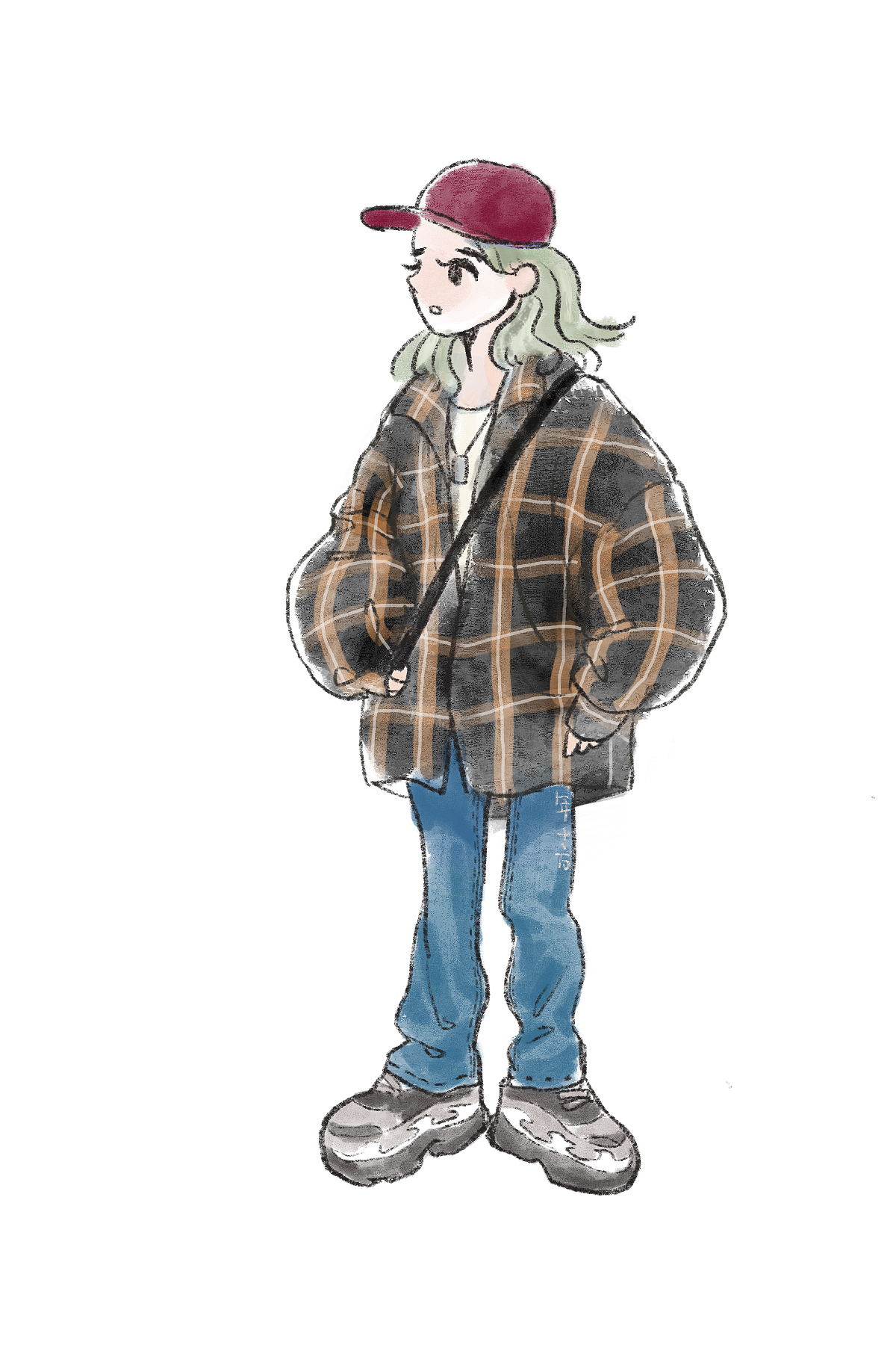 一些关于"格子衬衣女孩"的速写