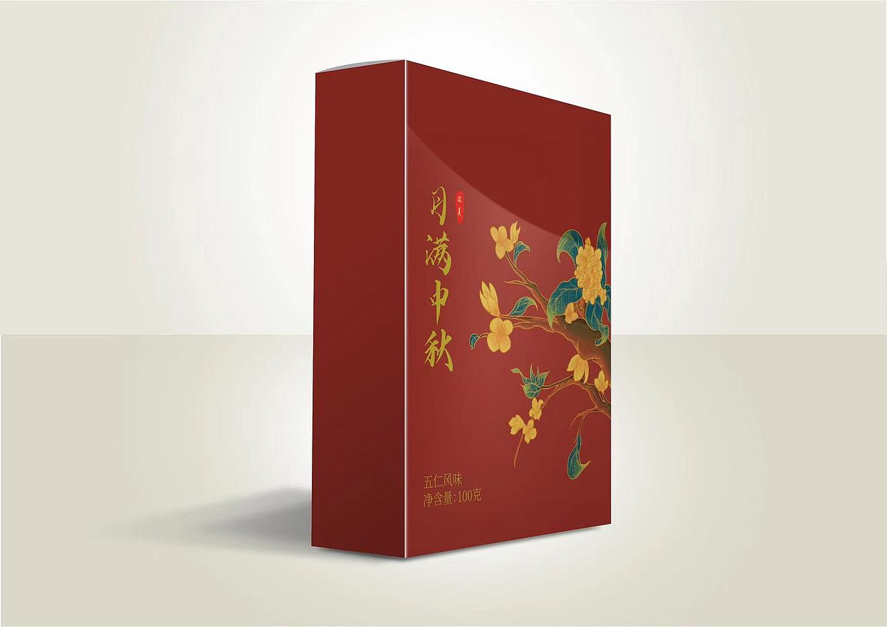 中秋月饼礼盒设计——白鹿逐月