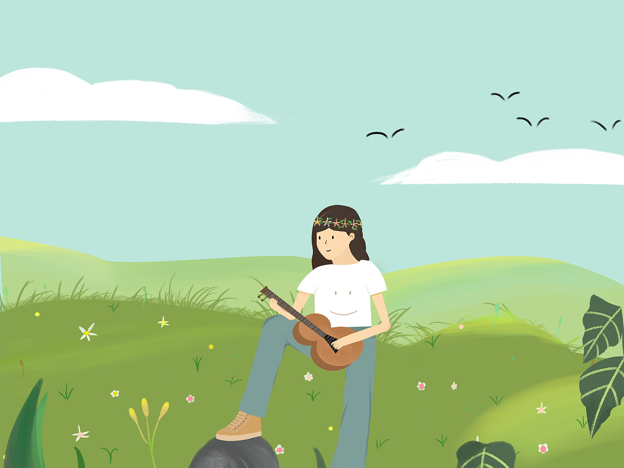 6月插画（图ZMzA2MjcxMDM2） - 商业插画 - 站酷设计师竹la原创素材 - 站酷ZCOOL