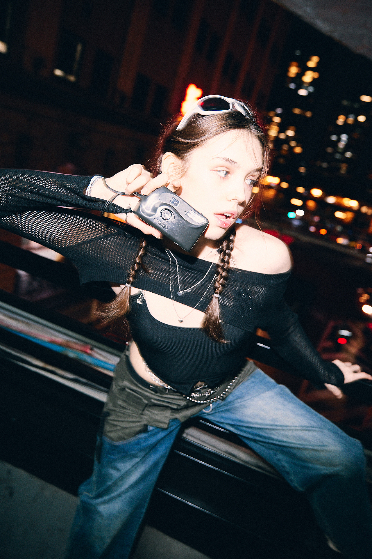 广州夜景时尚街拍 外模拍摄