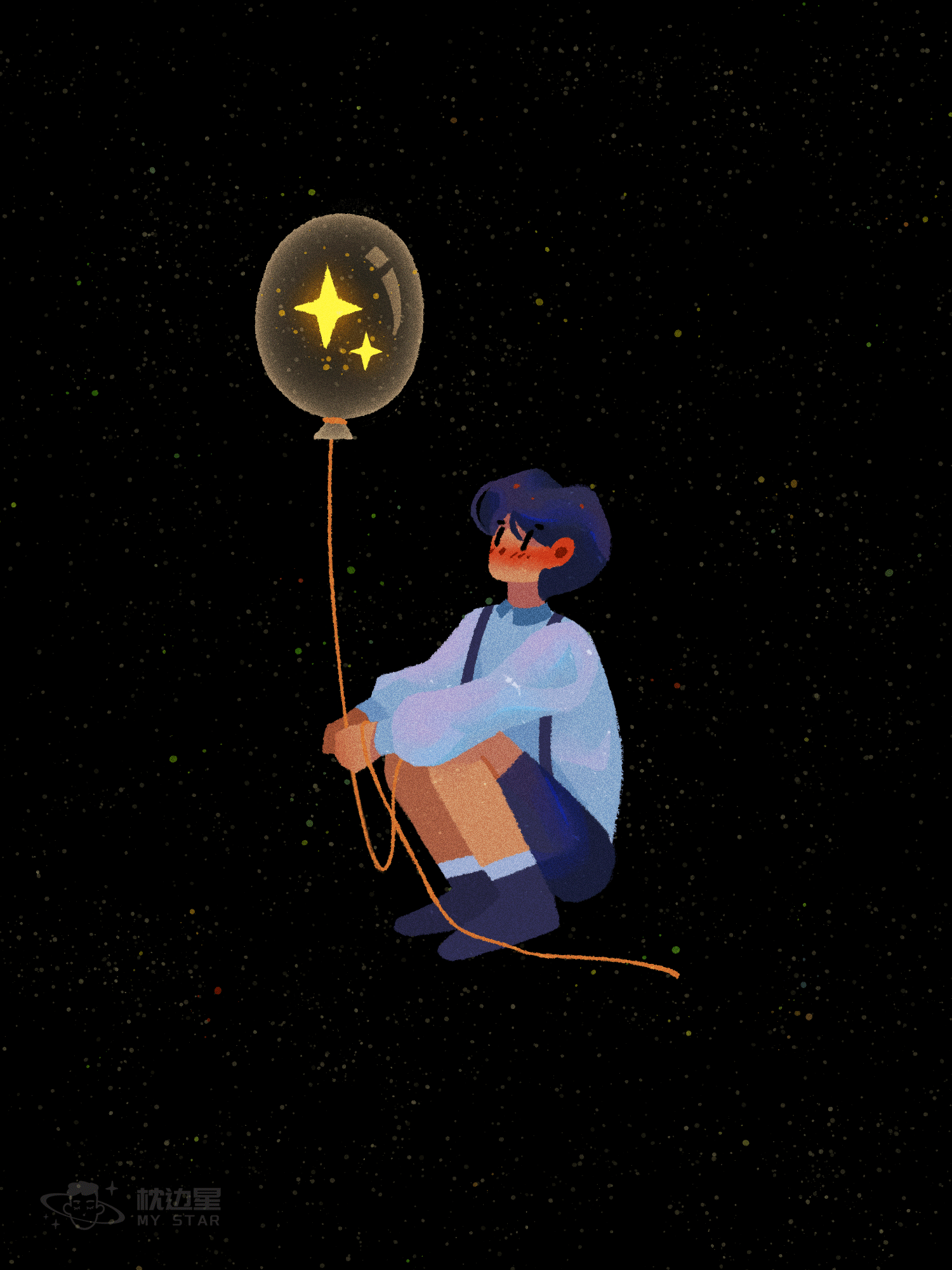 【星空少年】洗去星星的灰尘（图ZMzQwOTYxMDI0） - 创作习作 - 站酷设计师枕边星原创素材 - 站酷ZCOOL